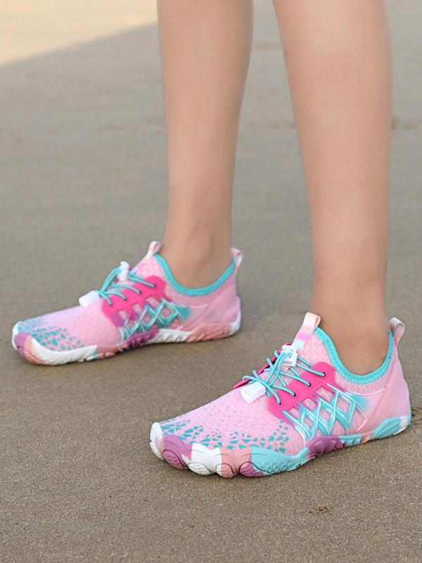 Women's Sporty Lace Up Mesh Breathable Quick Drying Creek Shoes, Casual Comfortable Non-slip Creek Shoes, Multifunctional Yoga Shoes for Women & Girls 8