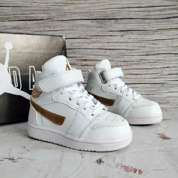 Sepatu JRDN Anak High White Gold Fashion 3