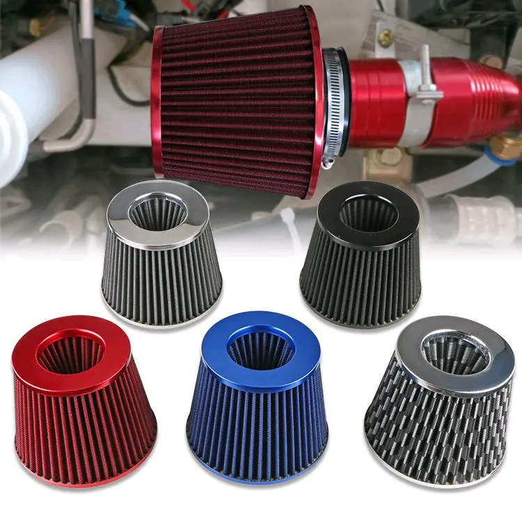 Bộ lọc không khí lưu lượng cao 76mm được sửa đổi cho ô tô Bộ lọc đầu nấm được sửa đổi Bộ lọc khí thải đầu nấm