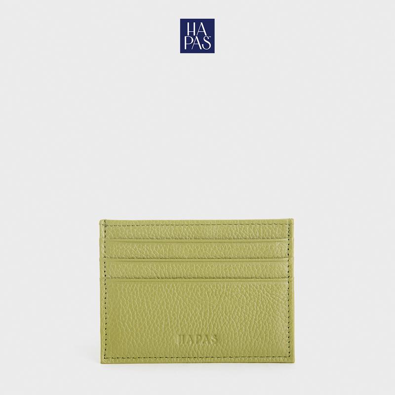 Ví Đơn Đựng Card Da Thật Sz 10 Gray HAPAS - VN240189 Wallet Nhiều Ngăn Chữ Nhật