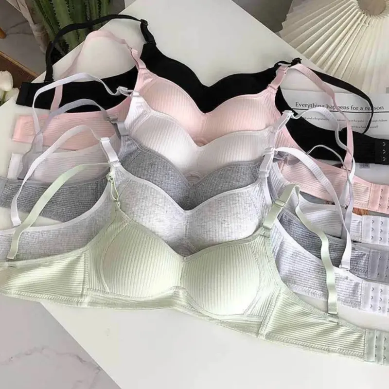 [Combo 3 Áo] Áo Lót Nữ, Áo Ngực Cotton Không Gọng, Áo Ngực Mút Mỏng Dành Cho Học Sinh 1
