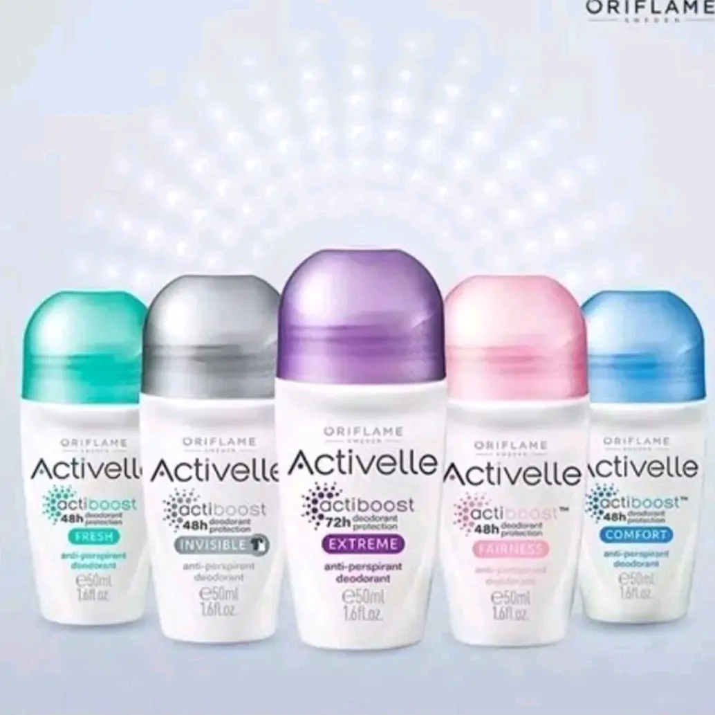 Deodorant Anti Perspirant Oriflame Activelle all varian 50ml Invisible/even tone/extreme/comfort/fresh Ketiak