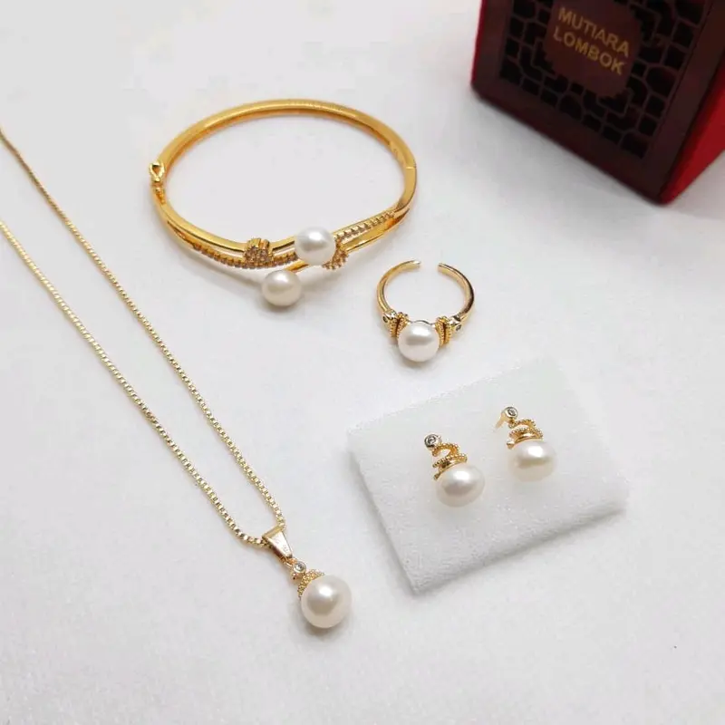 Set Cantik Mutiara Tawar Asli Bersertifikat 4
