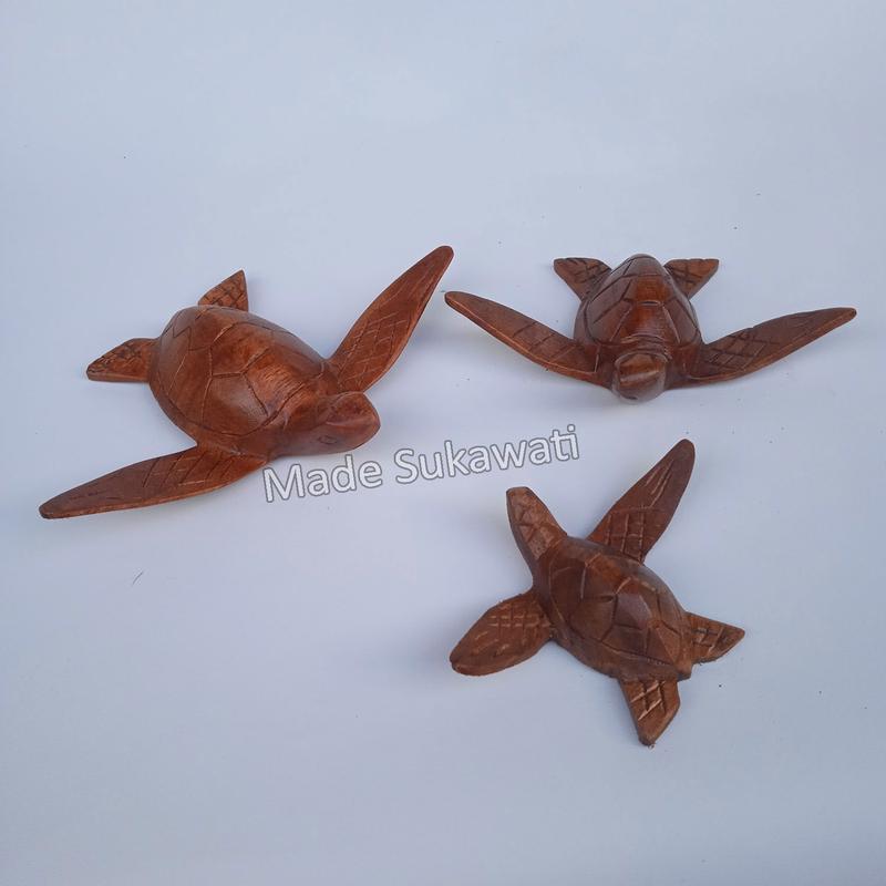 Product Introduction of Hiasan kura kura penyu terbang kerajinan kayu handmade bali 19