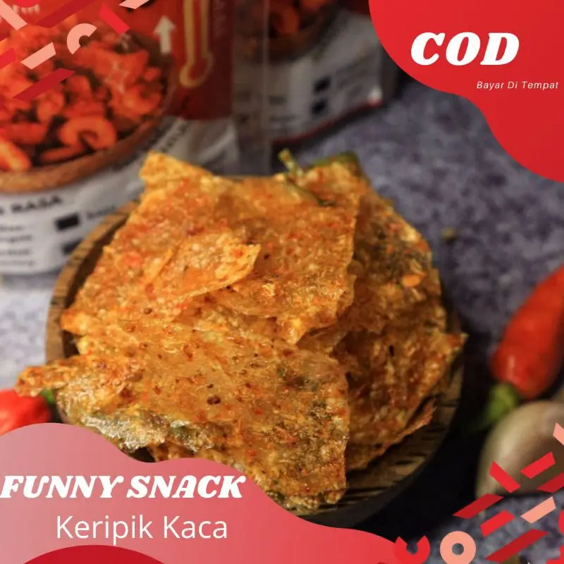 KERIPIK KACA/KERIPIK BELING PEDAS