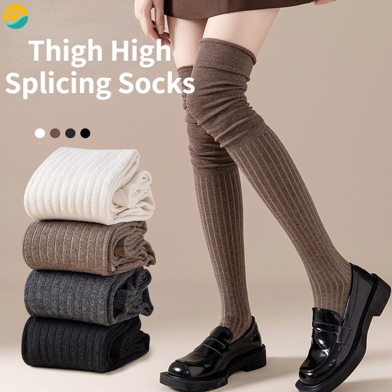 Tất Tươi Mới Cho Nữ Và Bé Gái Phong Cách JK Nhật Bản Mềm Mại Qua Đầu Gối Mùa Thu Đông Thời Trang Thường Ngày Nối Đùi Tất Cao Và Dài