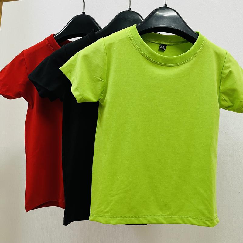 Áo thun trơn nhiều màu trẻ en,bé trai, bé gái Cotton Thông thường Cổ tròn 10kg-77kg 3