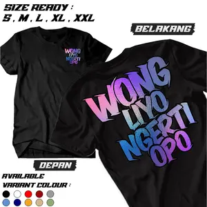 ahzaaashop -  Kaos Distro Wong Liyo Ngerti Opo Reflektif - Kaos Kata Kata Sindirian - Kaos Lengan Pendek - Kaos Pria Wanita - Kaos Murah - Baju Distro Terbaru - Kaos Viral - COD