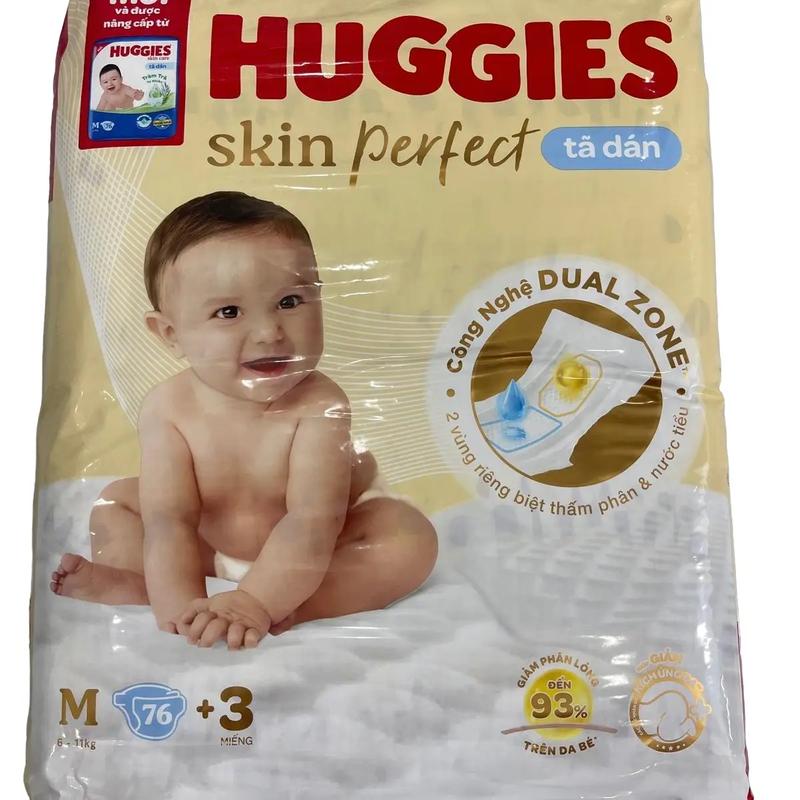 Tã dán huggies size m76+3 Trẻ sơ sinh Cho Bé Bỉm Quần Voi