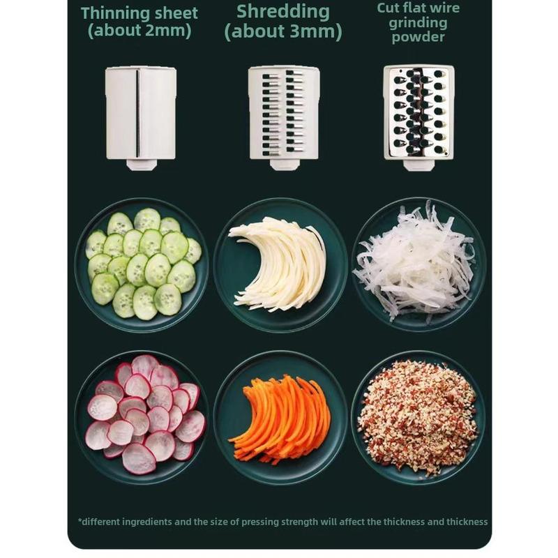 Swirl Vegetable Cutter, Manual Food Chopper, Multi-functional Vegetable Slicer, Shredder & Grinder, Food-grade Material, Sturdy & Safe, Kitchenware for Home Use Utensils 5