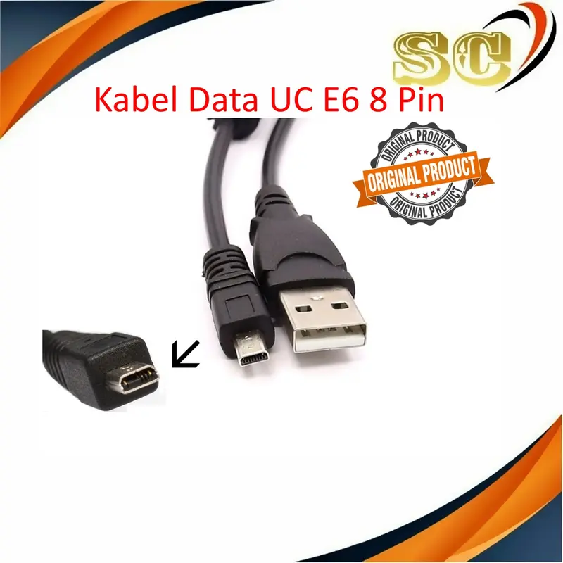 USB CABLE UC-E6 8PIN / Kabel Data Sony / Kabel Data Nikon Original 0