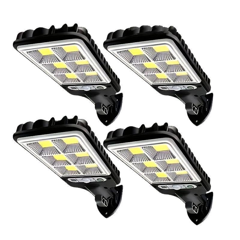 Product Introduction of Solar Powered Move Sensor Light, 4 Counts Solar Outdoor Light with Remote Control, Outdoor Lighting for Garden, Garage, Yard, Backyard 0