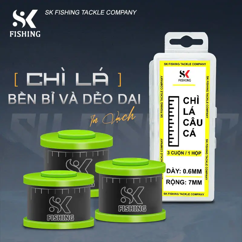 (Sét 3 Viên) Chì Lá Câu Đài SK Fishing Không Bẩn Tay