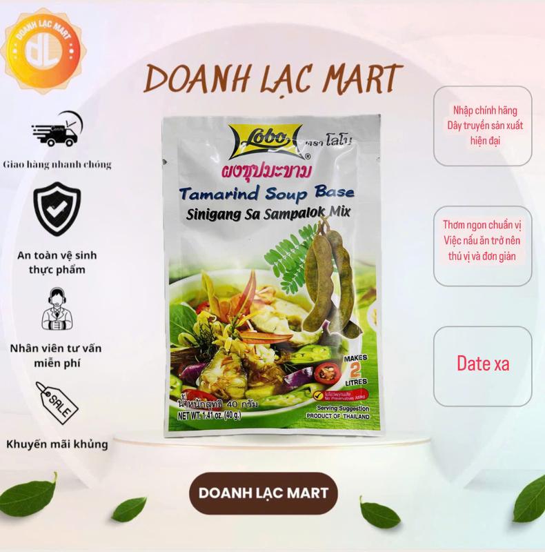 [Lobo Thailand] Gói Gia vị bột me nấu canh chua / Lẩu me 40gr. Sinigang Sa Sampalok Mix  Nhập khẩu chính hãng