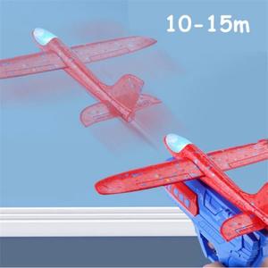 Hot-Selling Popular Airplane Ejection Blast Airplane Gun with Lights for Children Indoor Outdoor Flying Toy barilan  toys  kids