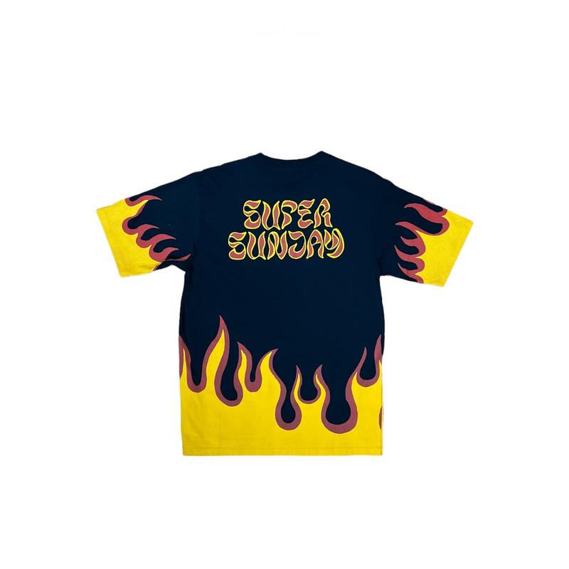 Product Introduction of SVG X Super Sunday Scale Tee Super Flame Tee 2023 Men Women Short Sleeve T-shirt 4
