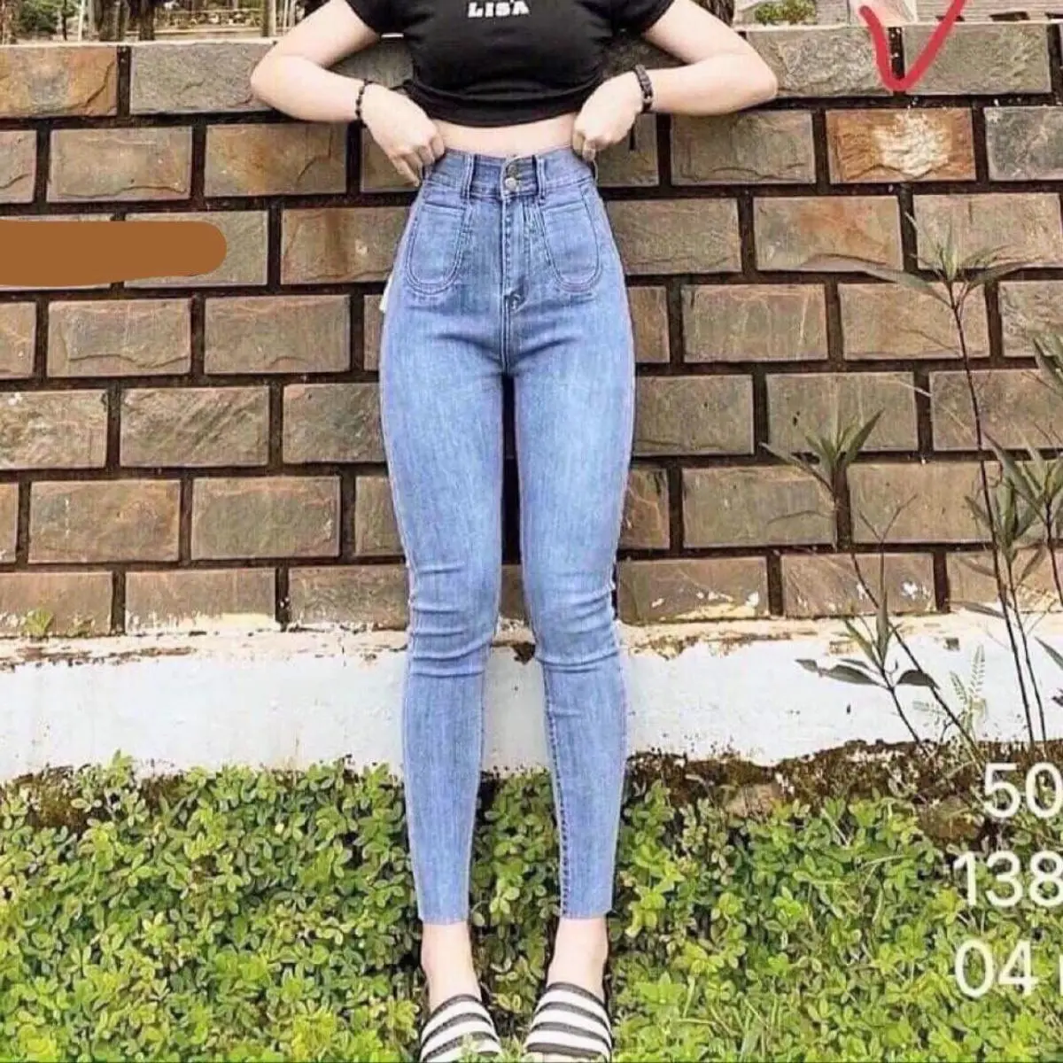 quần jeans ôm  233 cap cao  tốn dáng , CHẤT CO DÃN TỐT ÔM SÁT HACK DÁNG. Nữ Women Pants Denim
