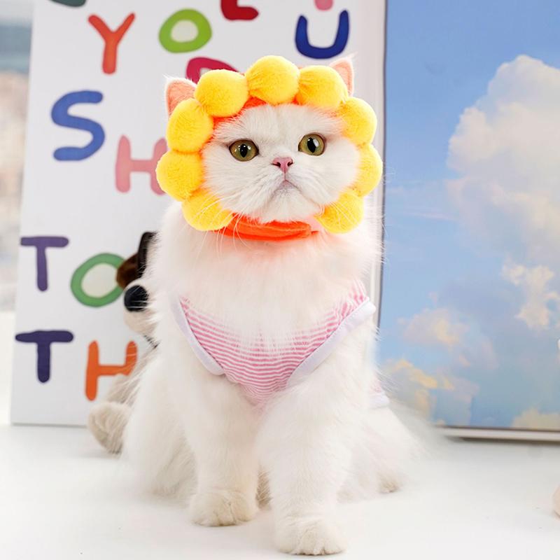 Product Introduction of Funny Pet Cat Dog Cosplay Dress Up Clothes Cute Cartoon Pet Hat Photo Props Universal Pet Cap Party Cosplay Adjustable Pet Cap 19
