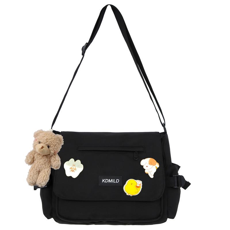 Túi đeo chéo nam nữ vải dù mềm đi học thời trang Unisex, cặp đeo chéo túi đeo vai phong cách Hàn Quốc