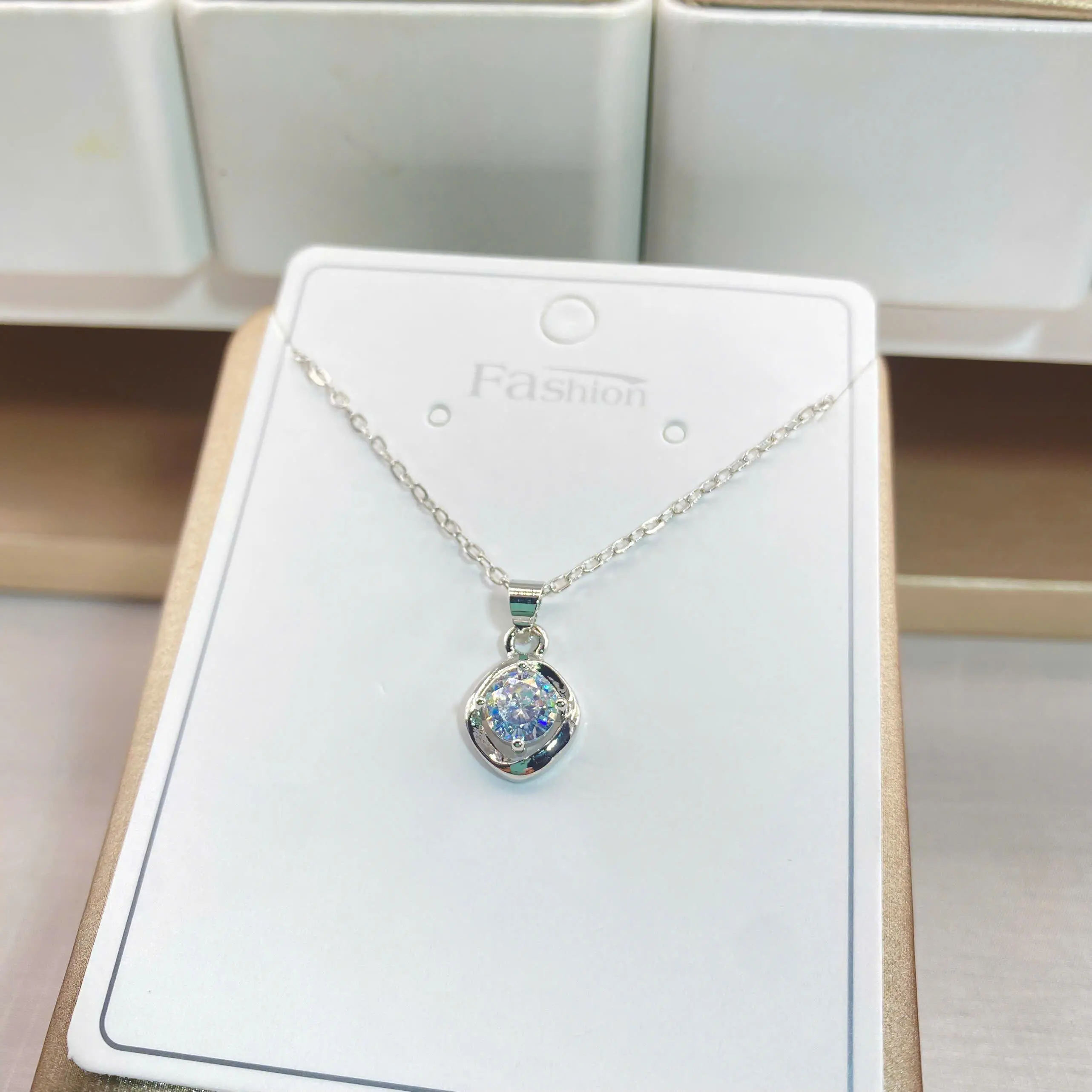 S088 DÂY CHUYỀN THIẾT KẾ MẶT HÌNH GIỌT NƯỚC NHẸ NHÀNG XINH XẮN Trang Sức Women Jewelry Chain Nữ