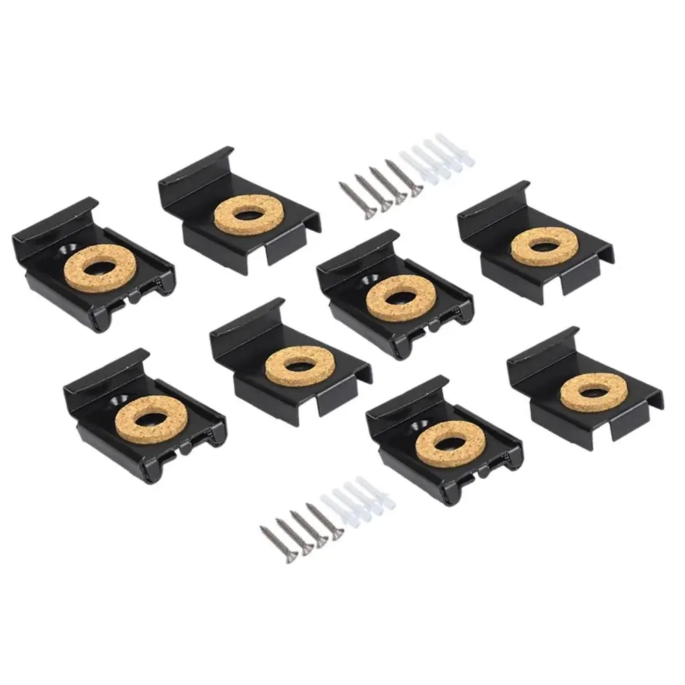 8x Mirror Hanger Clips Set Square Mirror Mounting Clips for Wall Mounting Frameless Mirror Billboard Displays Tile Display Decor Hanging