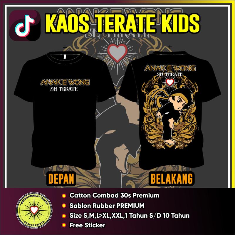 KAOS TERATE KIDS ANAK E WONG SH TERATE PASANG 1