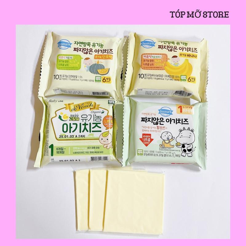 Các Loại Phô Mai Tách Muối Devinch/Denmark Hàn Quốc nhiều vị dùng để ăn trực tiếp, nấu cháo, làm bánh...ăn dặm