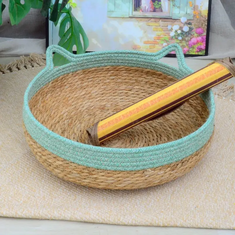Tổ Mèo, tất cả các mùa, đệm cho thú cưng, tổ mát mẻ cho mùa hè, thích hợp cho mèo và thỏ, được làm bằng Mây, tổ ngủ, 2024 6