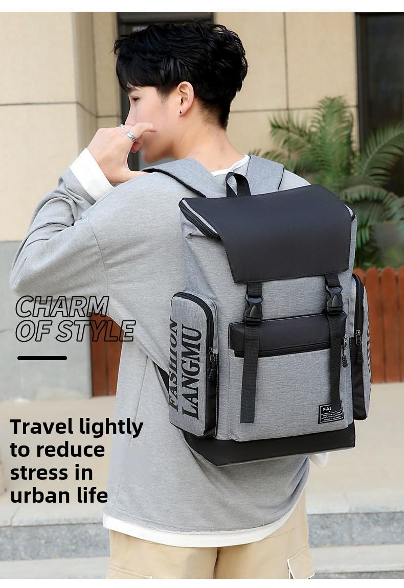 Product Introduction of Spacious Men's Backpack: Ideal for Casual Trips, Travel, and Carrying Laptops - Perfect School Bag for Middle, High School, and College Students 3