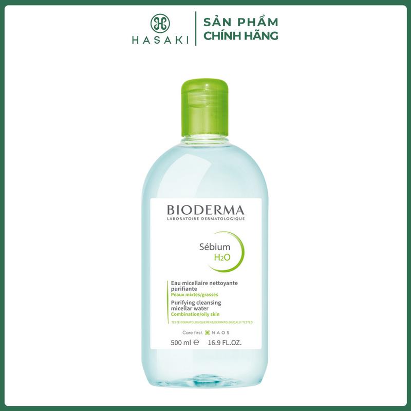 Nước Tẩy Trang Bioderma Dành Cho Da Dầu & Hỗn Hợp 500ml Sébium H2O | HASAKI BEAUTY