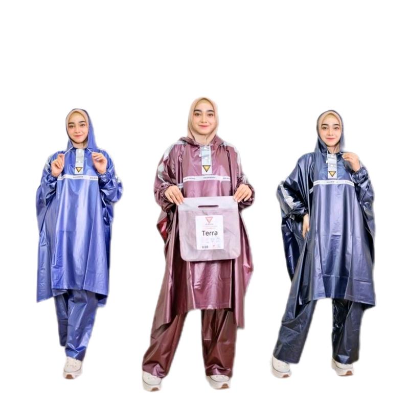 Jas Hujan Terra Poncho Lengan Celana Ekstra Jumbo Elephant Brand - Bahan PVC Berkualitas Tinggi 3