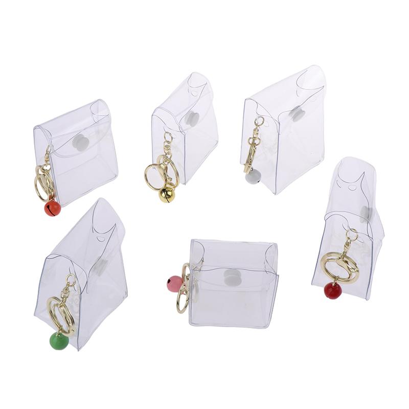 Product Introduction of Mini Anime Doll Display Bag Transparent Coin Purse Pendant Square Pouch Organizer Wallet Key Lipstick Earphone Storage Bag 28