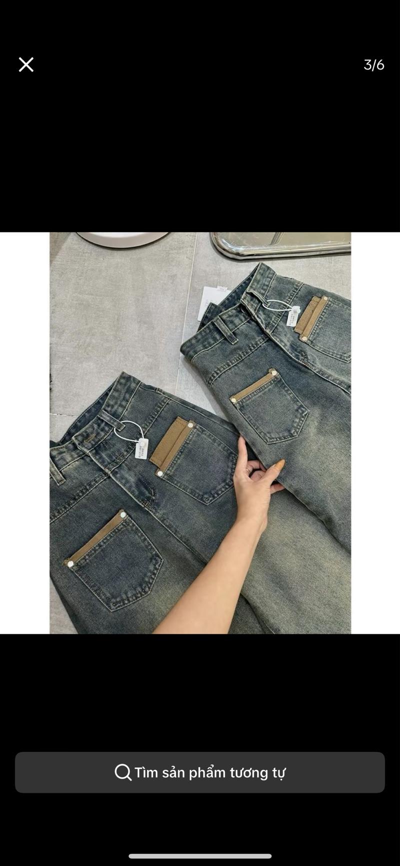 Product Introduction of QUẦN JEANS SUÔNG TÚI TRƯỚC PHA MÀU LƯNG CAO PHOM CHUẨN HÁCH DÁNG SIÊU XINH Women 3