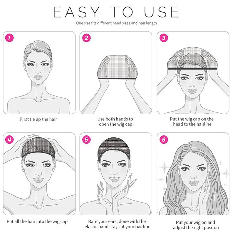 2 Pieces/Pack Wig Cap Hair Net For Weave Hairnets Wig Nets Stretch Mesh Cap For Making Wigs Free Size Wig Accessories Tools 6