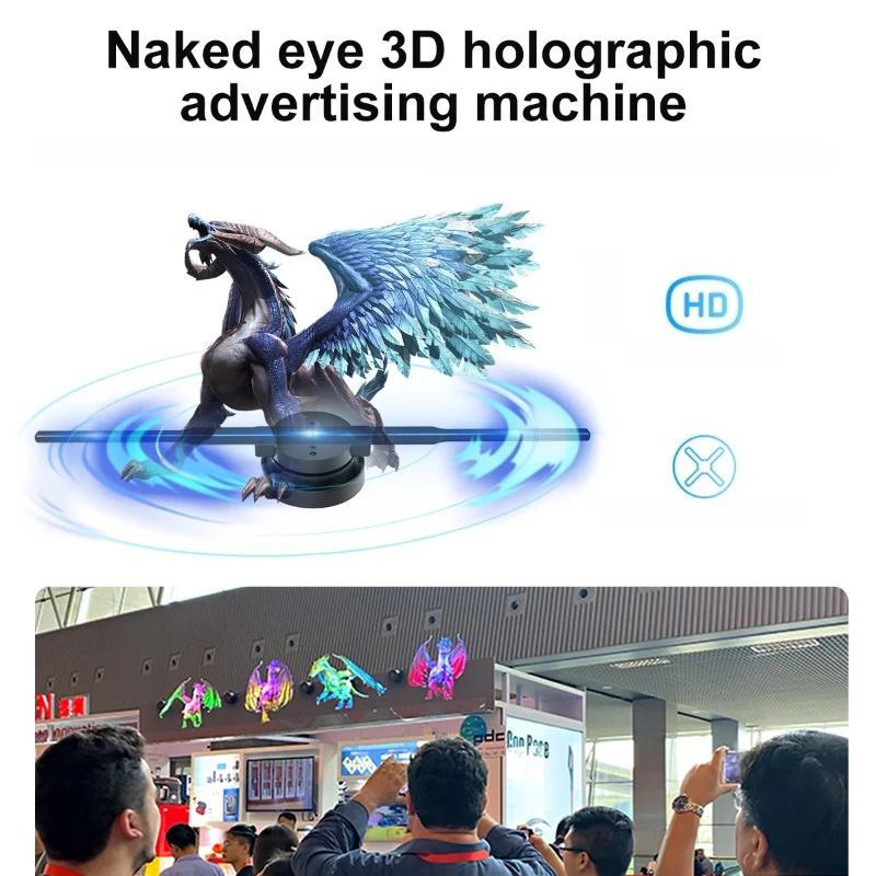 42CM Wifi 3D Hologram Projector Fan Remote Wifi Control 3d led projector Display Player Holographic Advertising Projector - Image 5