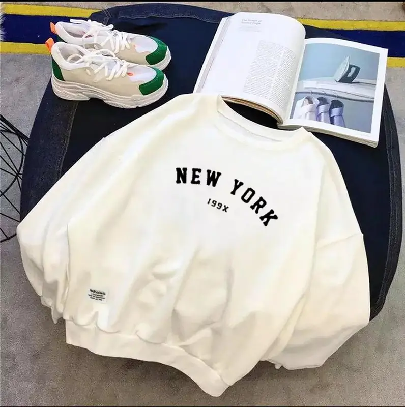 SWEATERPOLOS BASIC SABLON NEW YORK 199X SIZE M-XXL (PRIA & WANITA) 0