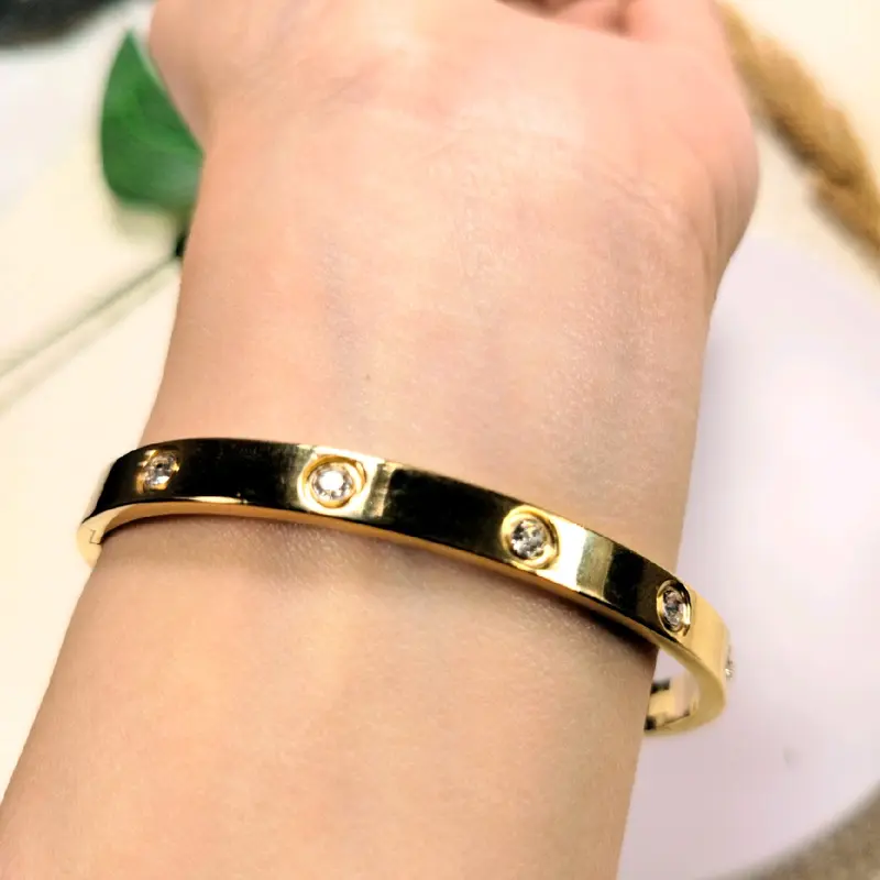 gelang titanium lapis emas 8k anti karat sedang viral bisa proses cod 1