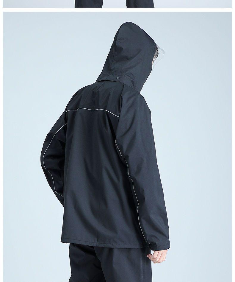 Product Introduction of Raincoat Rain Pants Suit Anti-Rainstorm Men's Hiking Portable Reflective Construction Site Delicate Split Fishing Raincoat 22