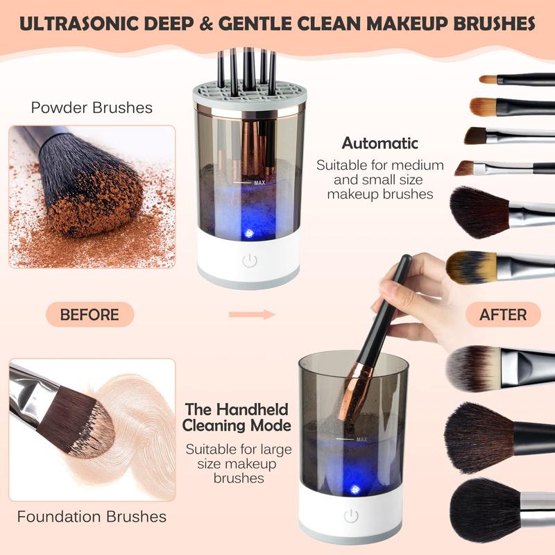Electric Makeup Brush Cleaner, Cosmetic Brush Cleaner, Automatic Spinning Makeup Brushes Cleaner, Makeup Tool for Women 4