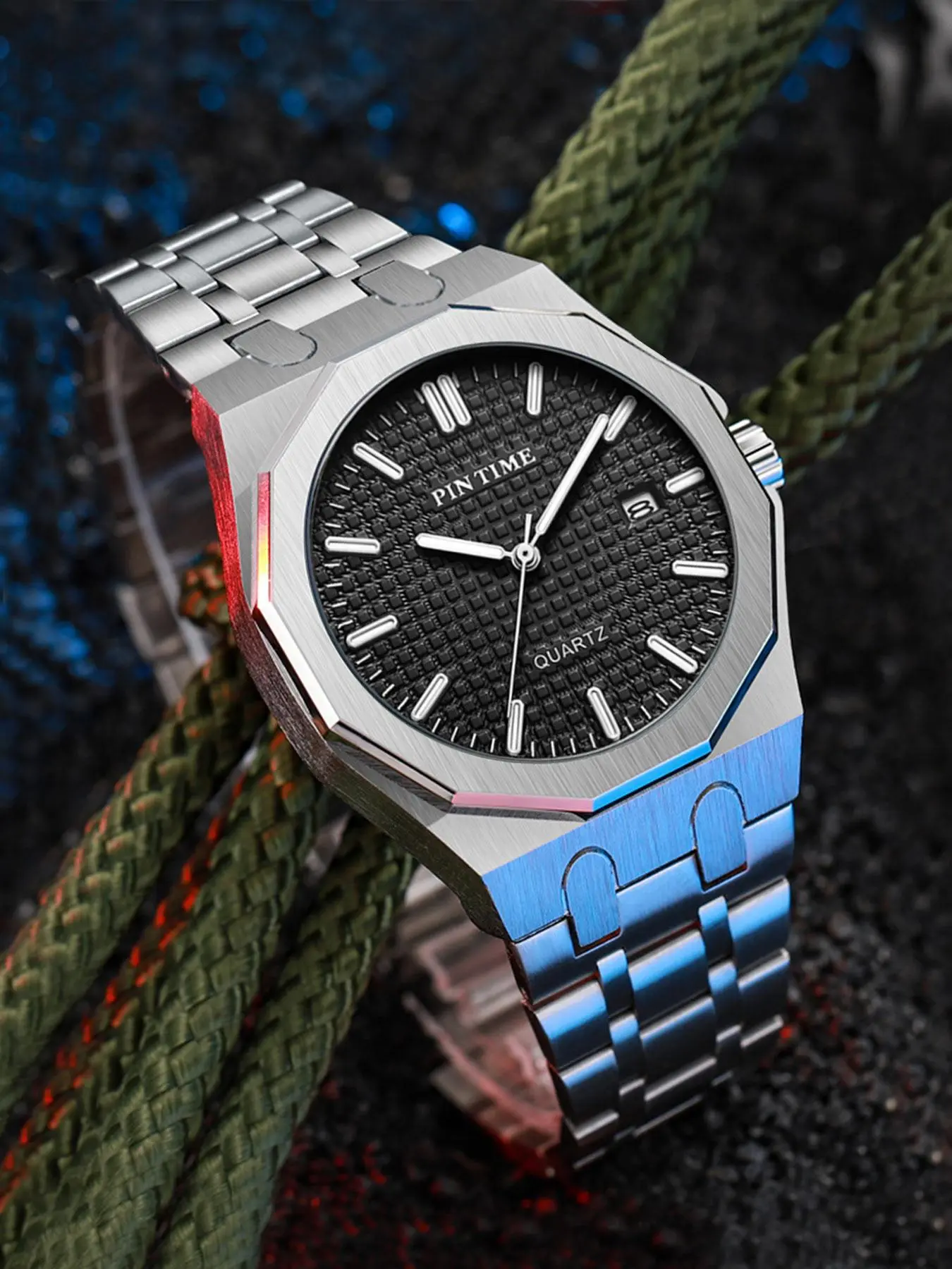 Business Fashion Round Dial Analog Quartz Watch for Men with Date, Fashion Watch for Party, Daily Clothing Decor, Trendy All-match & Exquisite Watch for Birthday Gifts with Box, Watches for Men 2024 Ultra Male