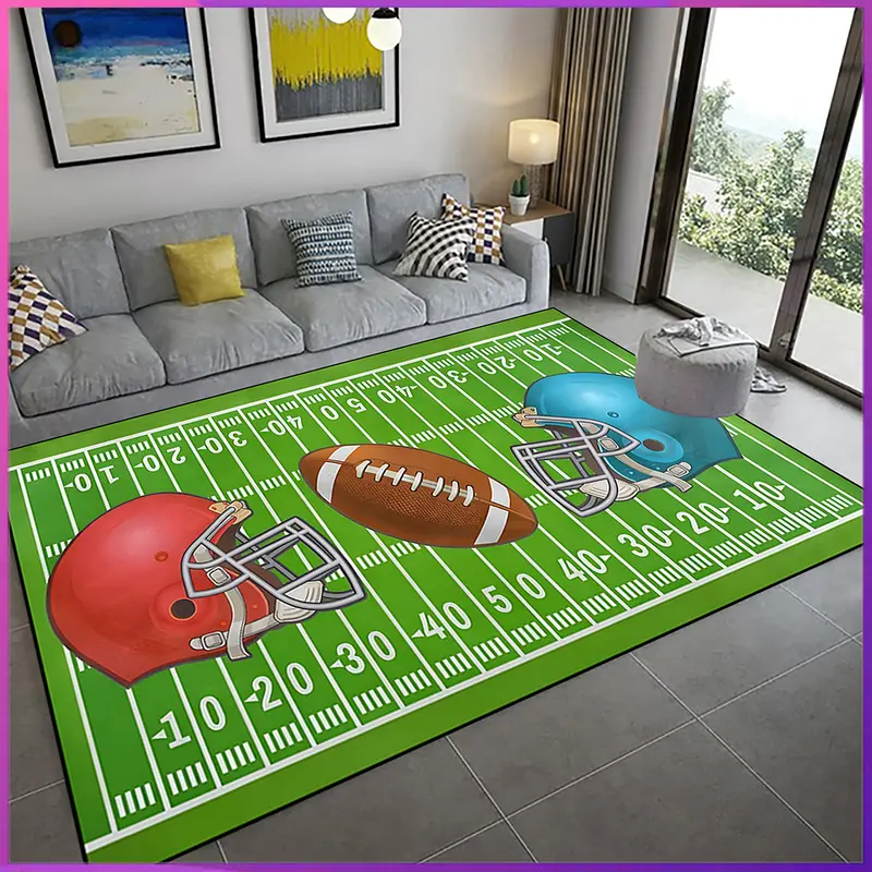 Jiaai Market American Football Pattern Area Rugs,Polyester Fiber ...