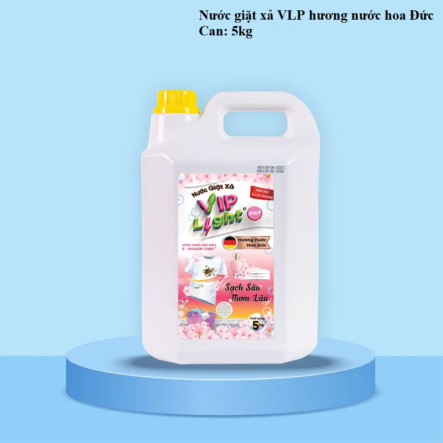 Nước giặt xả Vip Light Plus hương nước hoa Đức 5kg Làm Sạch