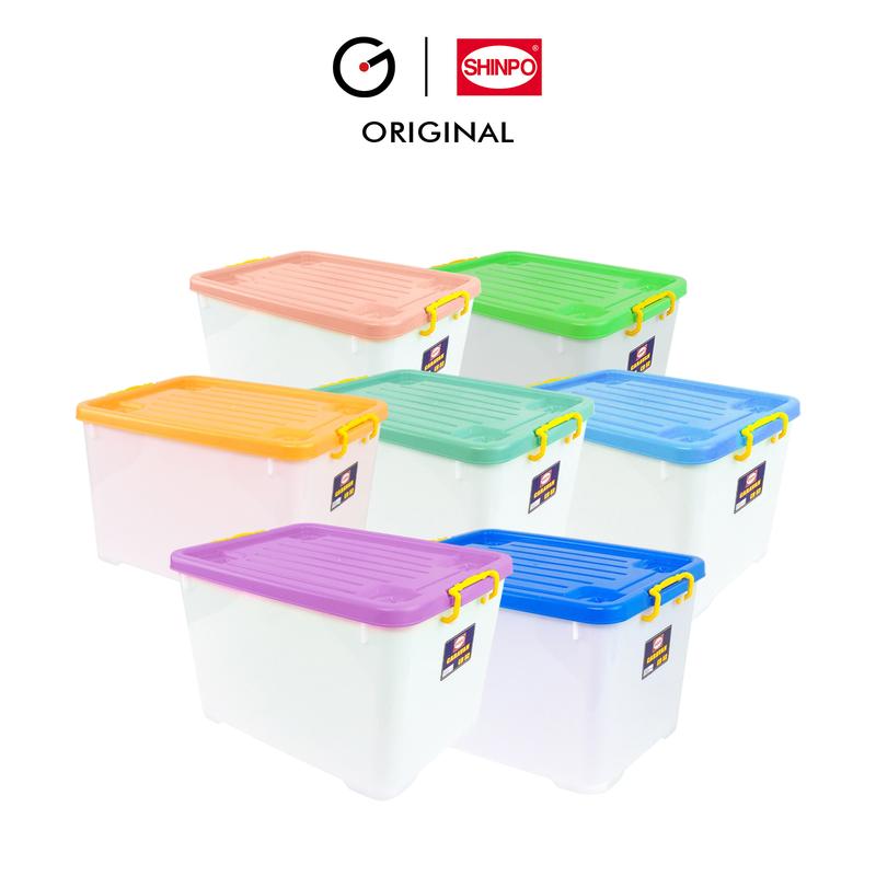 Shinpo Kontainer Plastik Dengan Roda Caravan Container Box Kotak Penyimpanan Spo-Sip-142-Cb-52 1