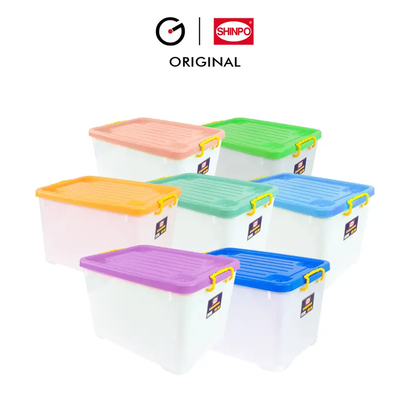 Shinpo Kontainer Plastik Dengan Roda Caravan Container Box Kotak Penyimpanan Spo-Sip-142-Cb-52 0