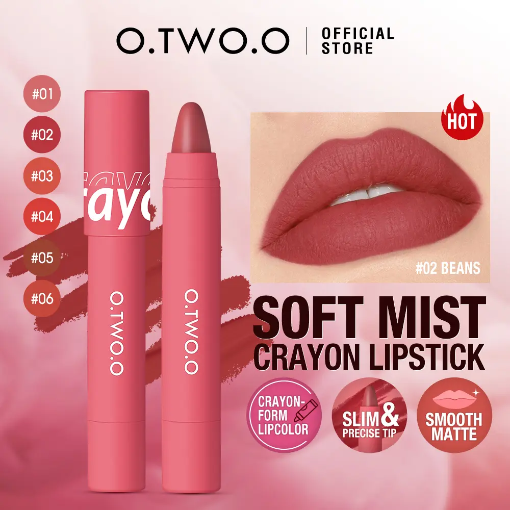 [New Store Discounts]O.TWO.O Lipstick Recommended:1pcs Matte Lipstick Pen High Pigment Soft Lip Tint 6 Colors Lip Makeup Gloss Lipgloss Smooth Glossy