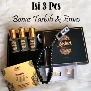 Minyak Kasturi 6 ML isi 3 botol free tasbih