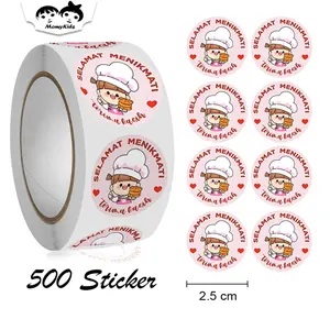 COD 1 ROLL 500Pcs Sticker Serbaguna Stiker Makanan Thankyou SELAMAT MENIKMATI Packaging Terima Kasih STC10 Kertas Plastik