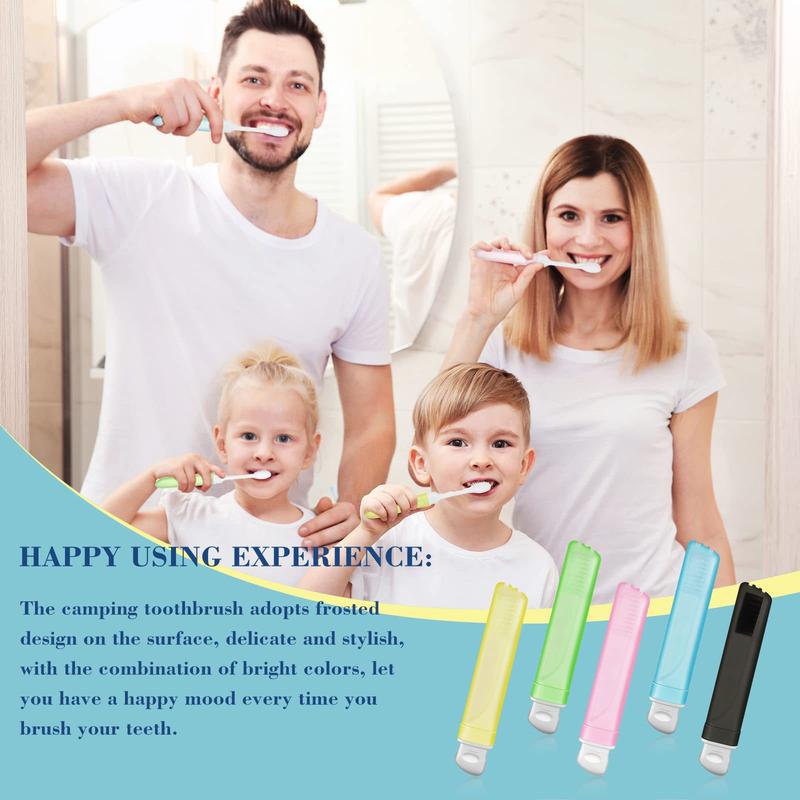 Product Introduction of 1Pcs Folding Toothbrush With Box Portable Travel Camping Outdoor Business Trip Tooth Brush Soft Toothbrush Oral Cleaning Tools 12