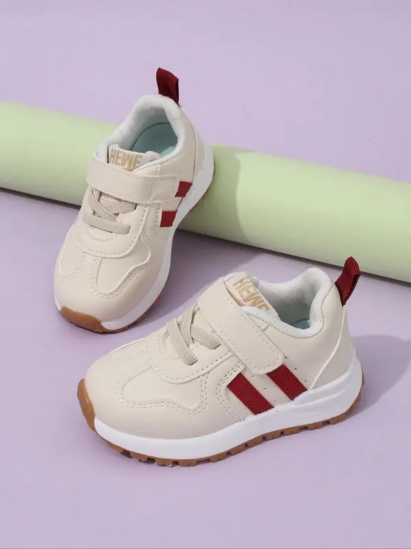 Toddler Boy's Patchwork Velcro Design Sneakers, Casual Comfortable Non-slip Sports Running Shoes, All-match Round Toe Shoes for Daily Wear 1