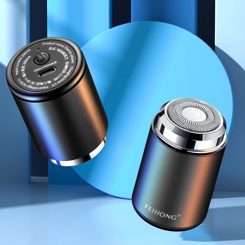 [Mẫu Mới] Máy Cạo Râu Điện Mini Tích Hợp Lưỡi Dao Tự Mài Chất Liệu Hợp Kim Cao Cấp Nâng Tầm Sang Trọng Khả Năng Chống Nước IPX7 Phù Hợp Cả Nam Và Nữ Tặng Kèm Dây Sạc Type C